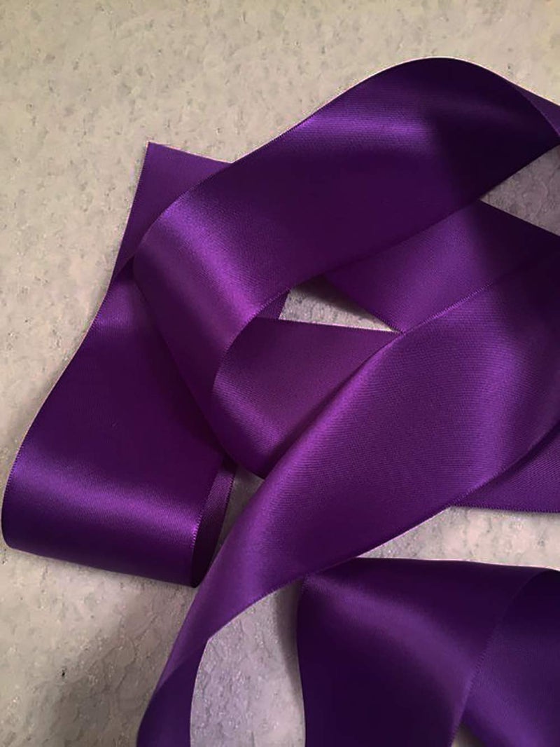 IHKFILAN Double Face Satin Ribbon 1Inchx25Yards Double Sided Solid Polyester Ribbon for Gift Wrapping Party Hair Braids Bow Baby Shower Decoration Floral Arrangement Craft Supplies,Plum - Image 4
